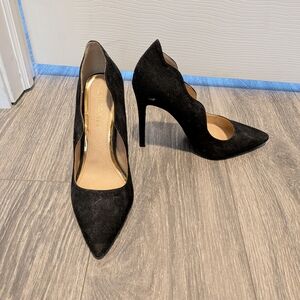 Liliana Black Suede Heels